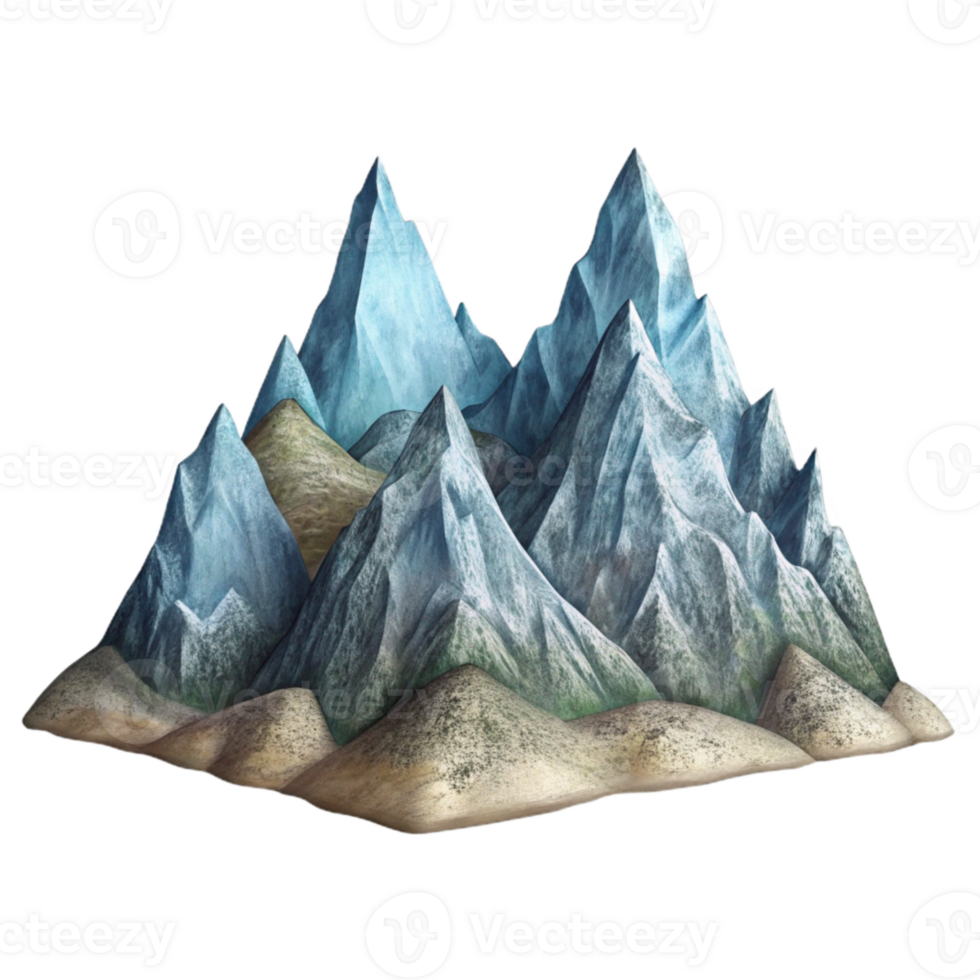beautiful contemporary Hand Drawn Sketch of Mountain Landscape Transparent exclusive png