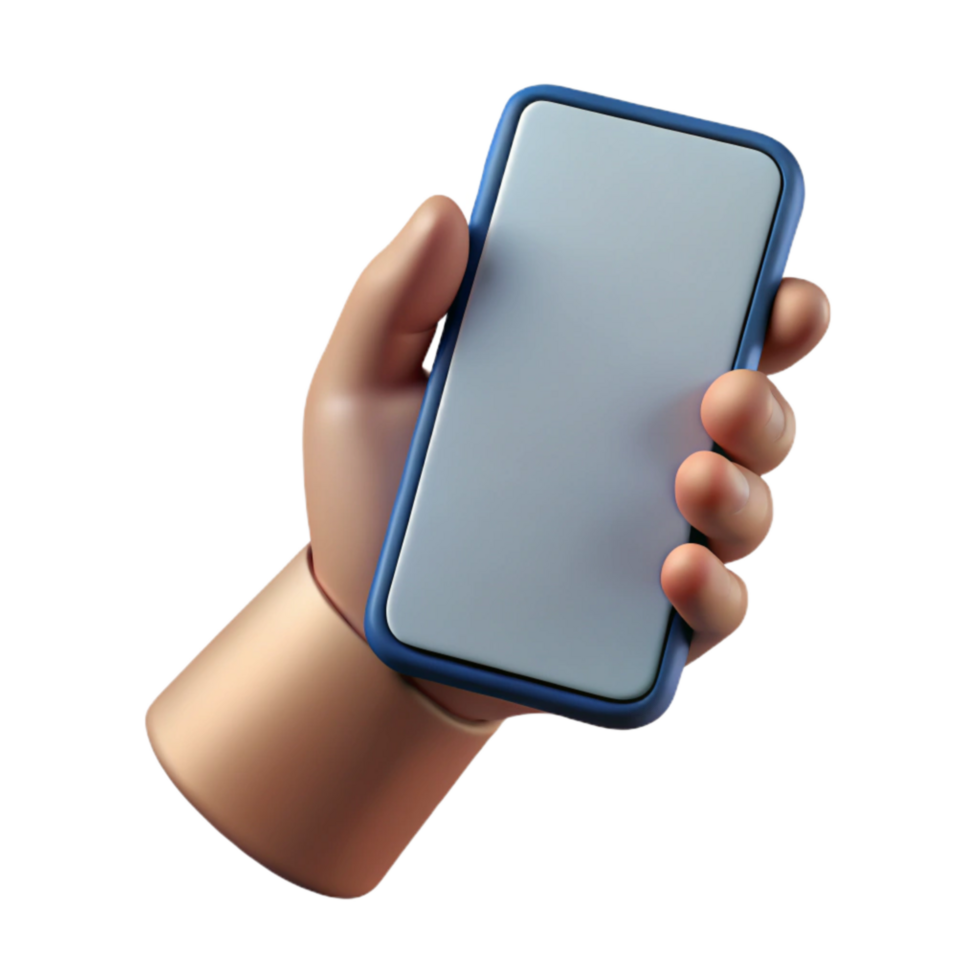 stunning contemporary Hand Holding Smartphone Front View Isolated high resolution png