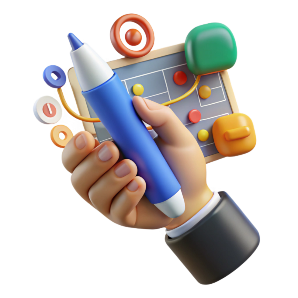 extraordinary artistic Hand Holding Stylus Pen with Digital Marketing Sketch Transparent exclusive png