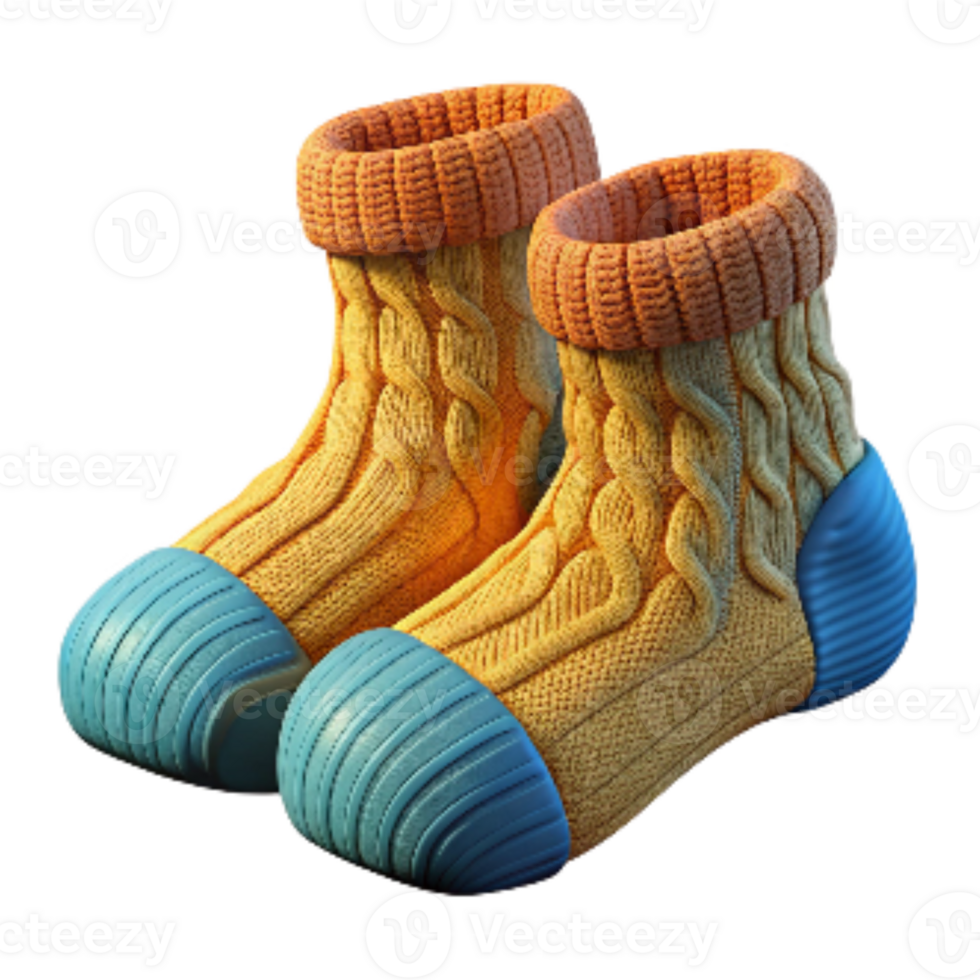 magnificent abstract Hand Knitted Wool Socks with Cable Pattern Transparent Background professional png