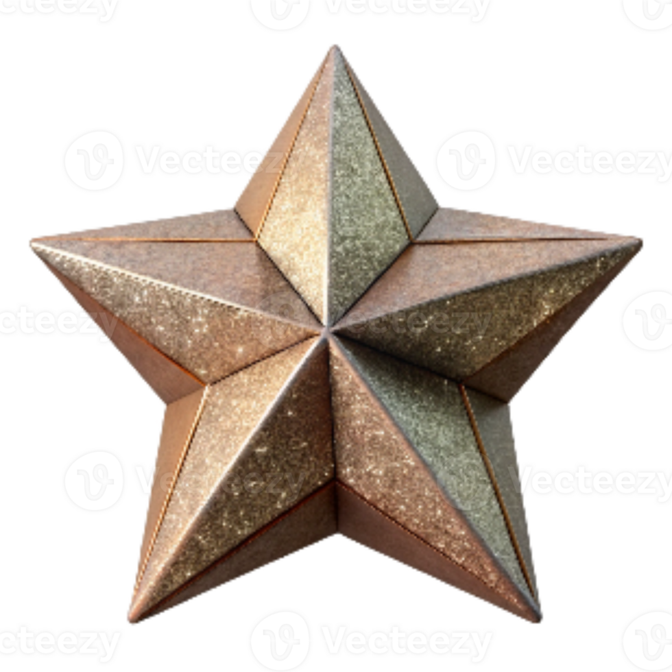 impressive minimalist Handmade Paper Star with Glittery Surface Transparent Background professional png