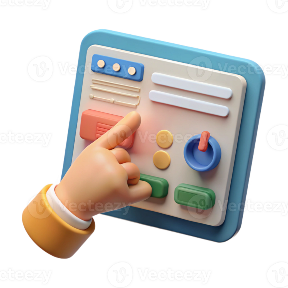 stunning creative Hand Pointing to Online Course Website Cutout 4K png