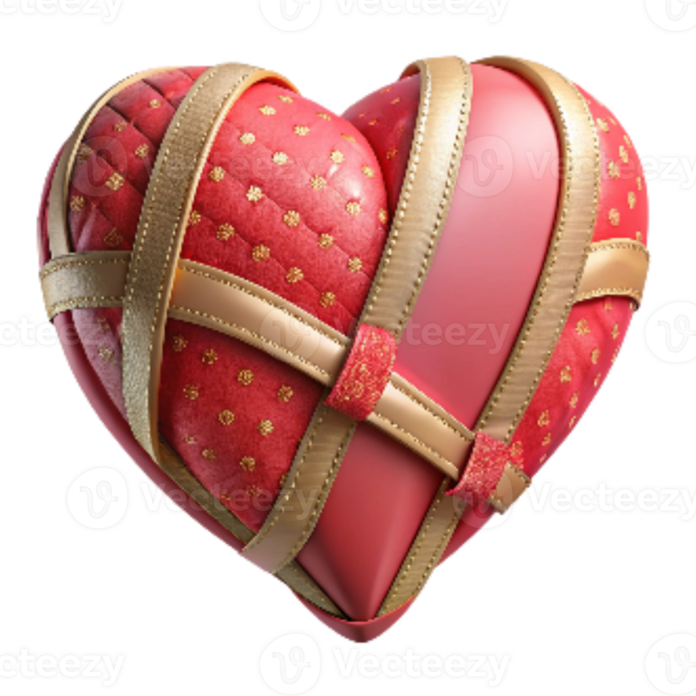 magnificent rustic Hand Sewn Fabric Heart with Ribbon Transparent high resolution png