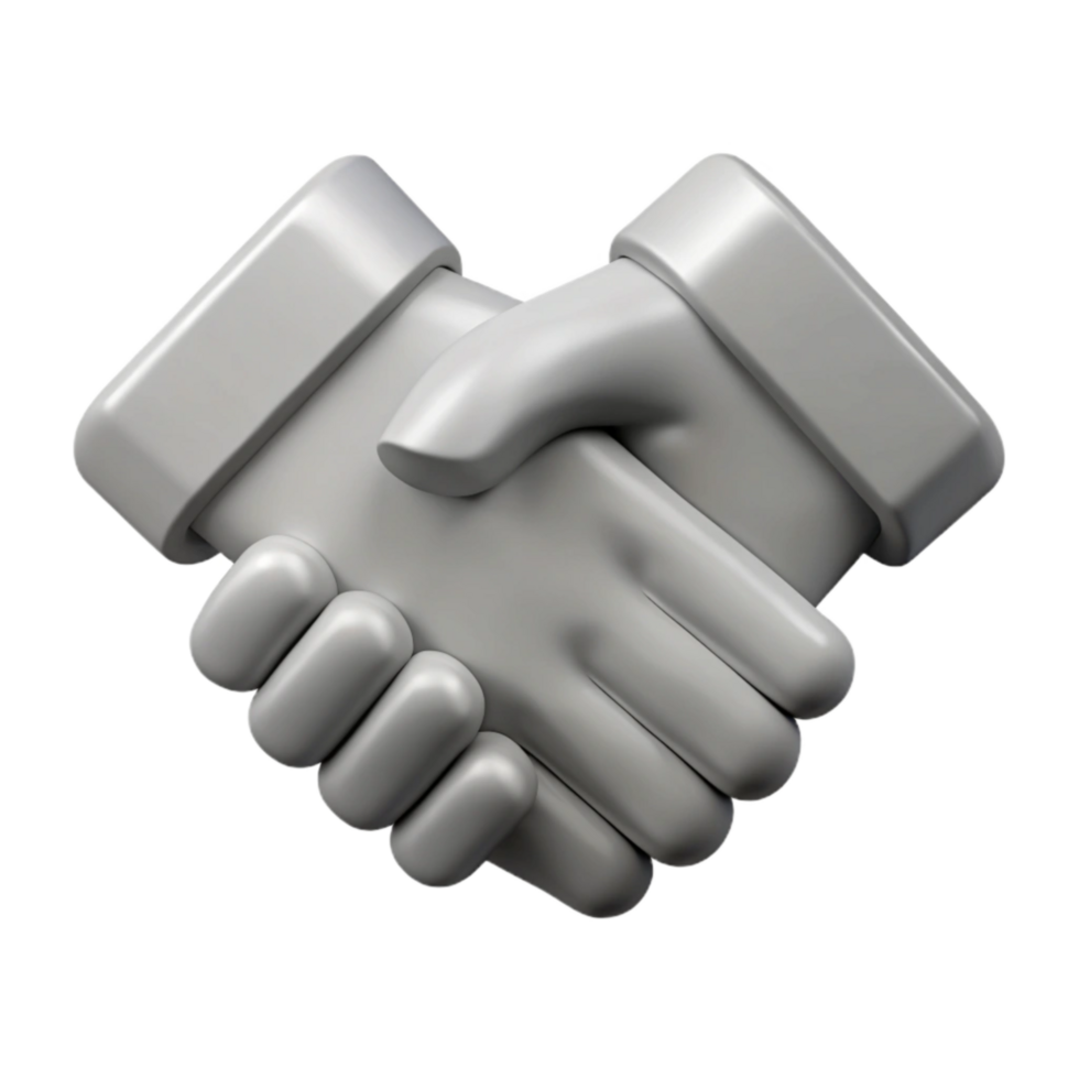magnificent minimalist Handshake Business Agreement Icon Grey Fill Isolated Element premium png