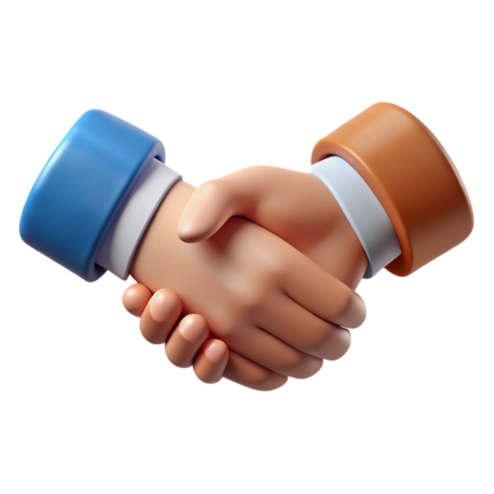 serene rustic Handshake Between Business Partners Isolated professional png