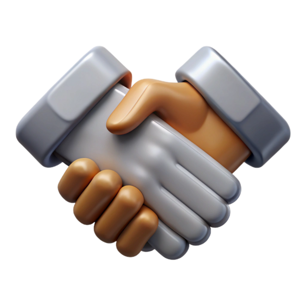 beautiful abstract Handshake Business Agreement Icon Grey Fill Isolated Element 4K png