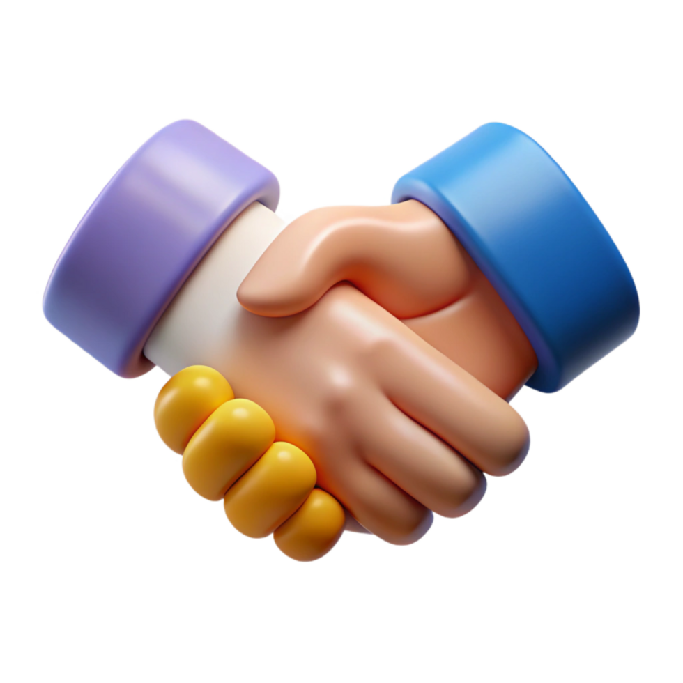 magnificent rustic Handshake Icon Representing Business Deal Isolated on White Cutout detailed png