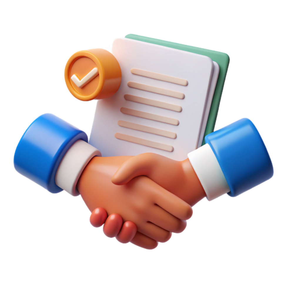 impressive classic Handshake Over Contract Top View Transparent high resolution png