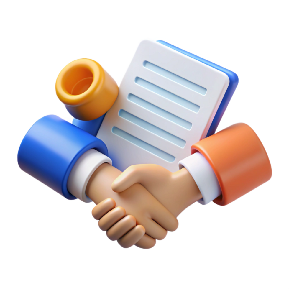 vibrant rustic Handshake Over Documents Top View Transparent detailed png