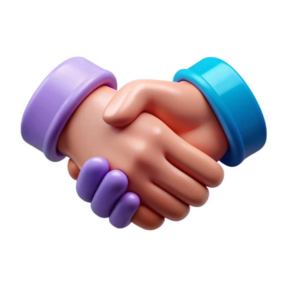 elegant minimalist Handshake Side View Cutout high resolution png