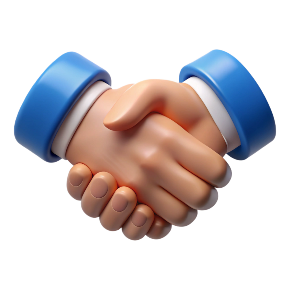 beautiful minimalist Handshake Teamwork Symbol Firm Grip Isolated high resolution png