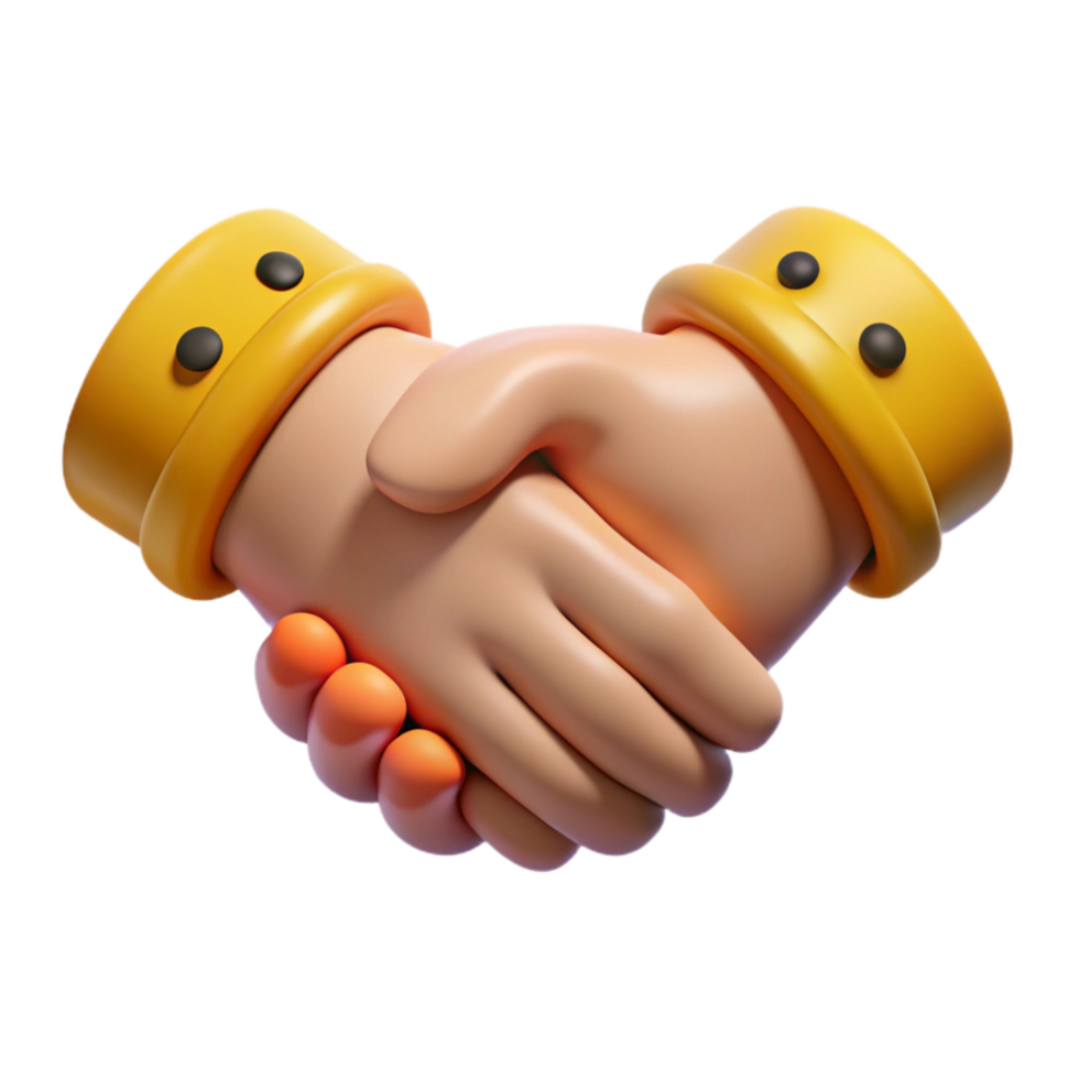 magnificent rustic Handshake with Smiling Faces Top View Transparent authentic png