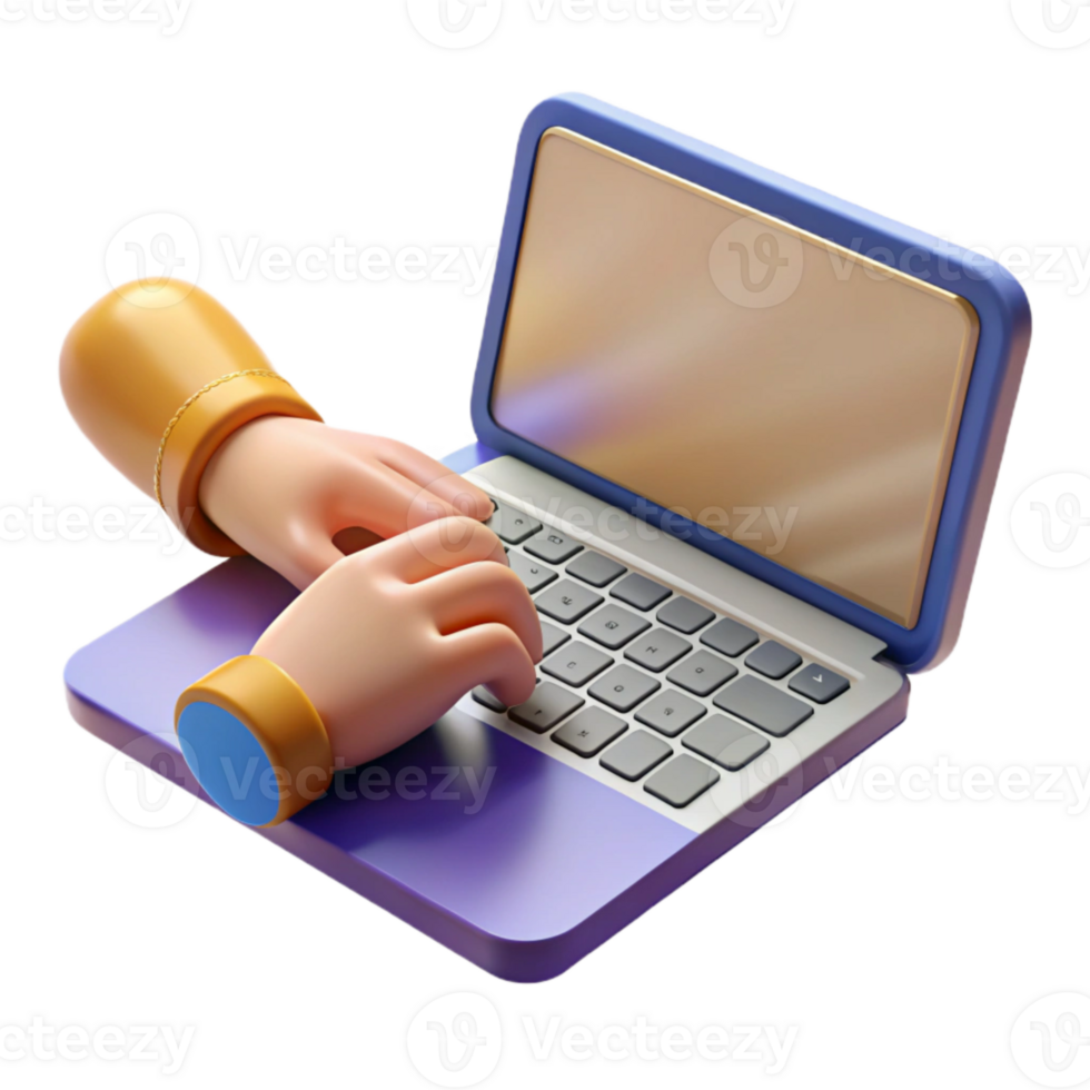 wonderful classic Hand Typing on Laptop with Content Marketing Strategy Cutout authentic png