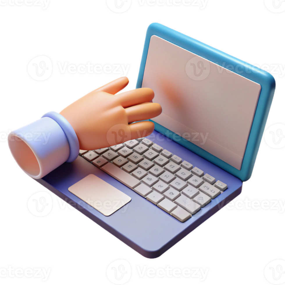wonderful abstract Hand Typing on Laptop with Content Marketing Strategy Cutout premium png