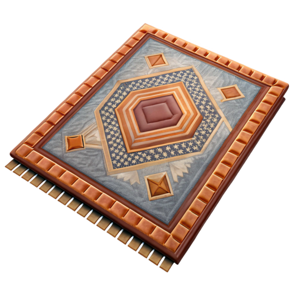 wonderful abstract Handwoven Carpet Geometric Pattern Isolated original png