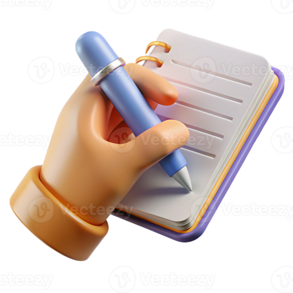 wonderful contemporary Hand Writing Notes in Notebook Cutout high resolution png