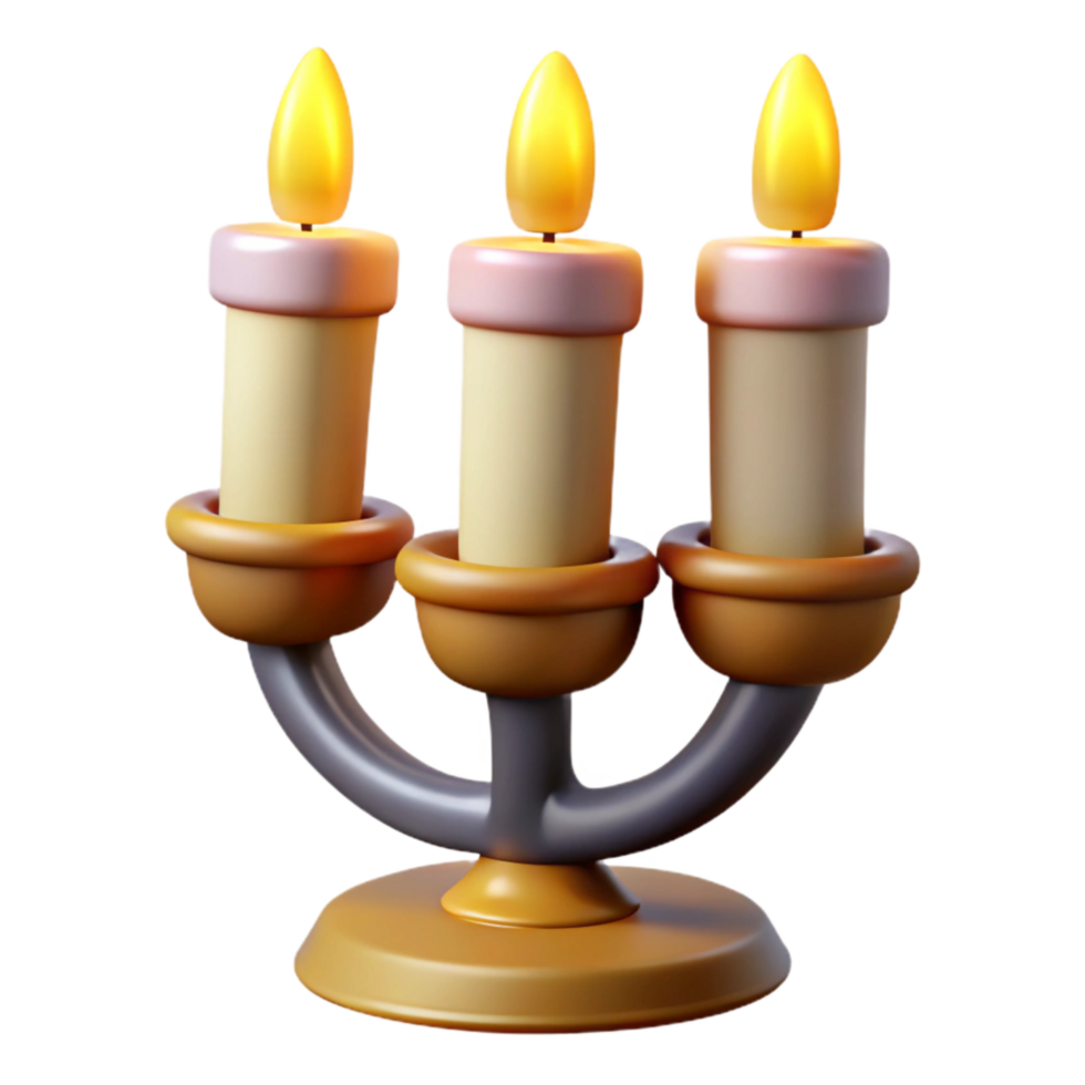 impressive vintage Hanukkah Candles Transparent Background authentic png