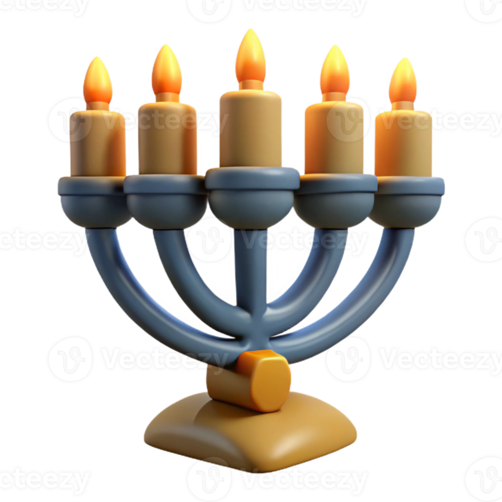 wonderful creative Hanukkah Menorah with Candles Cutout genuine png