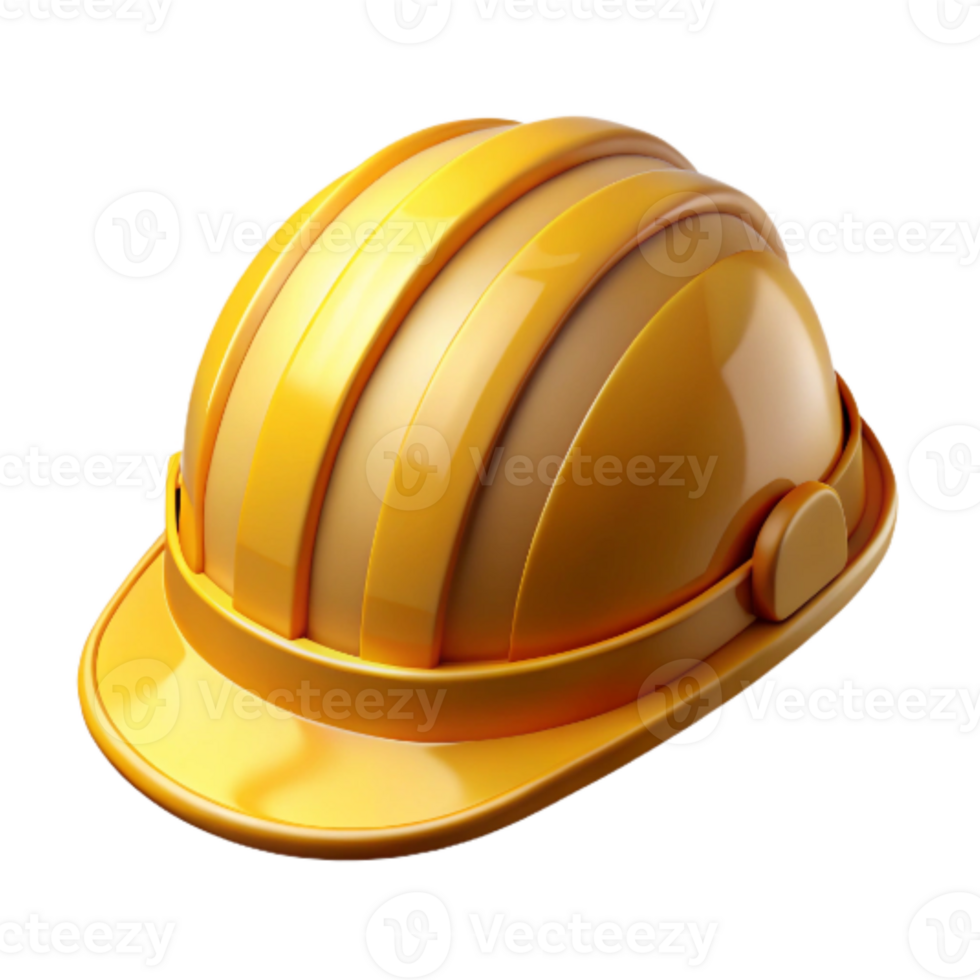 extraordinary classic Hard Hat Yellow with Stripes Cutout detailed png