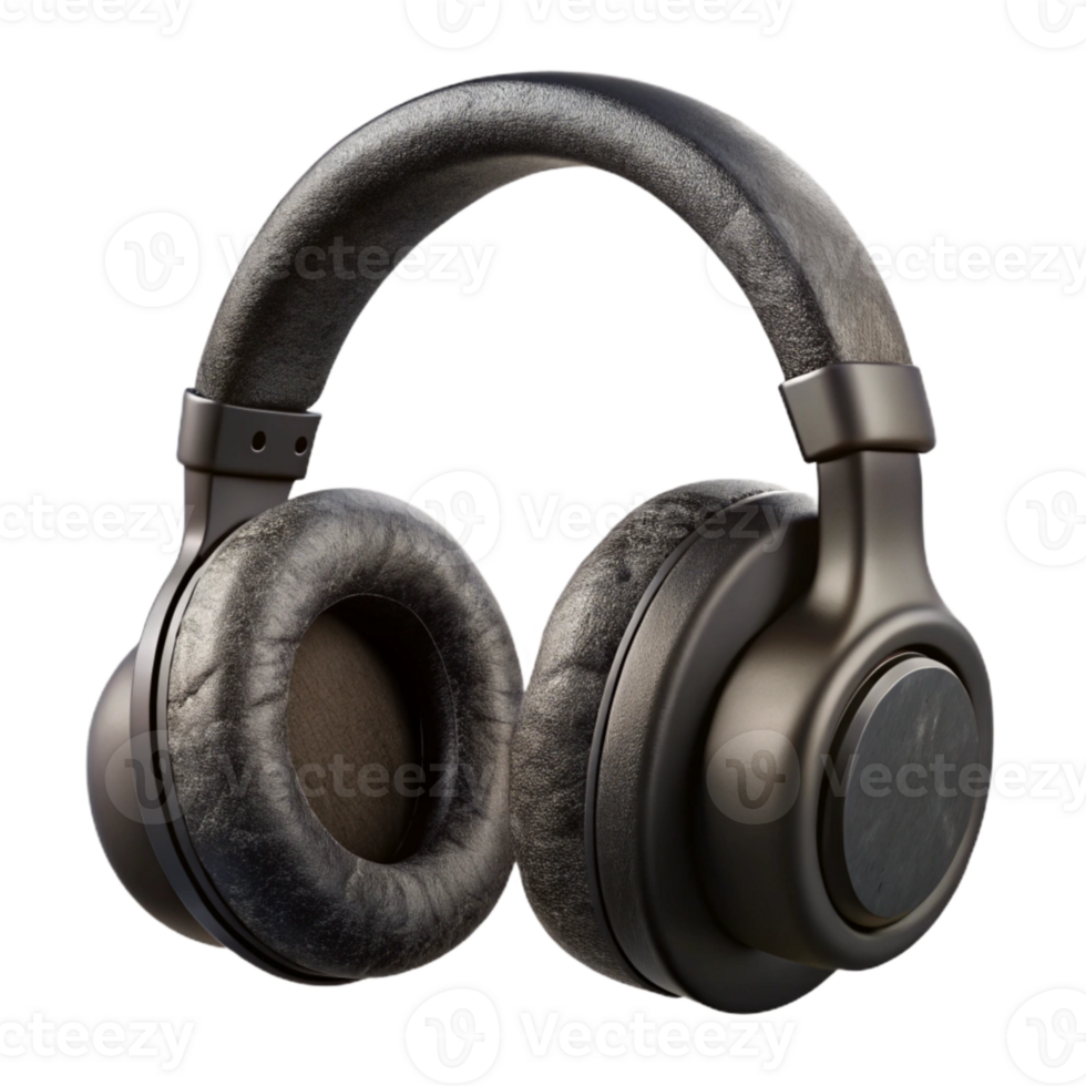 stunning artistic Headphones Black Wireless Isolated on Transparent Background exclusive png