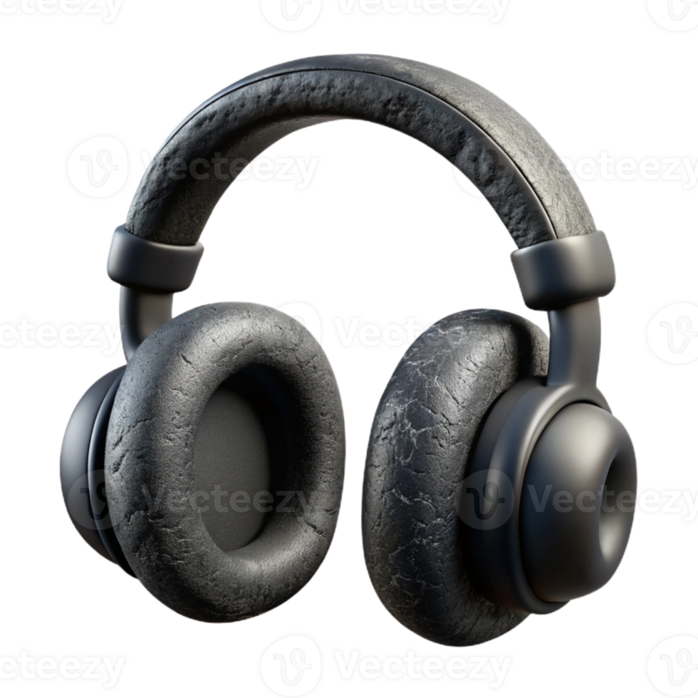 beautiful contemporary Headphones Over Ear Black Isolated Cutout high resolution png
