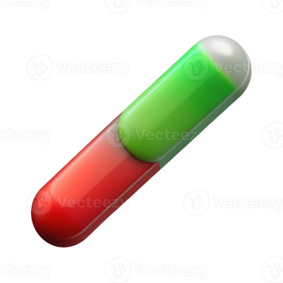 vibrant contemporary Health Bar Red and Green Gradient Transparent Background authentic png