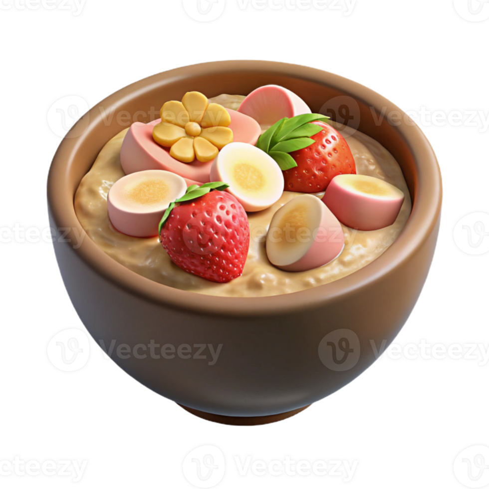 vibrant modern Healthy Breakfast Bowl Cutout Isolated high resolution png