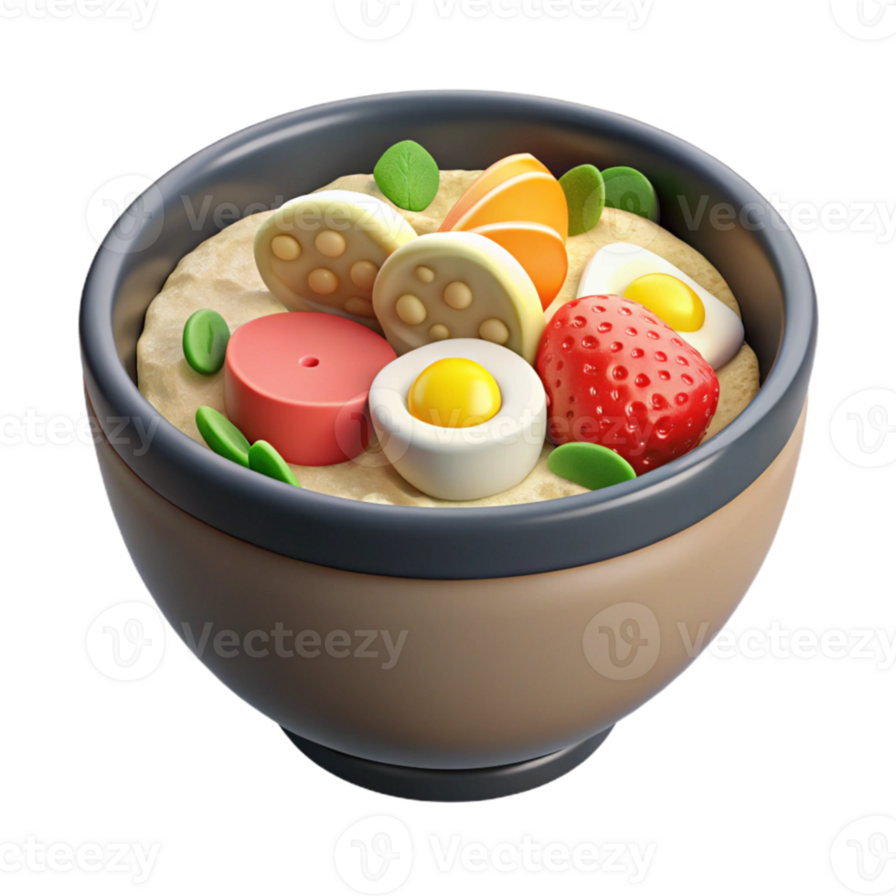 serene abstract Healthy Breakfast Bowl Cutout Isolated premium png
