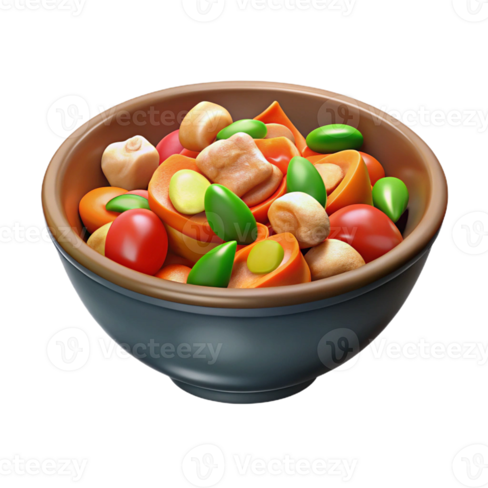 serene contemporary Healthy Dinner Chicken Stir Fry Transparent Background professional png
