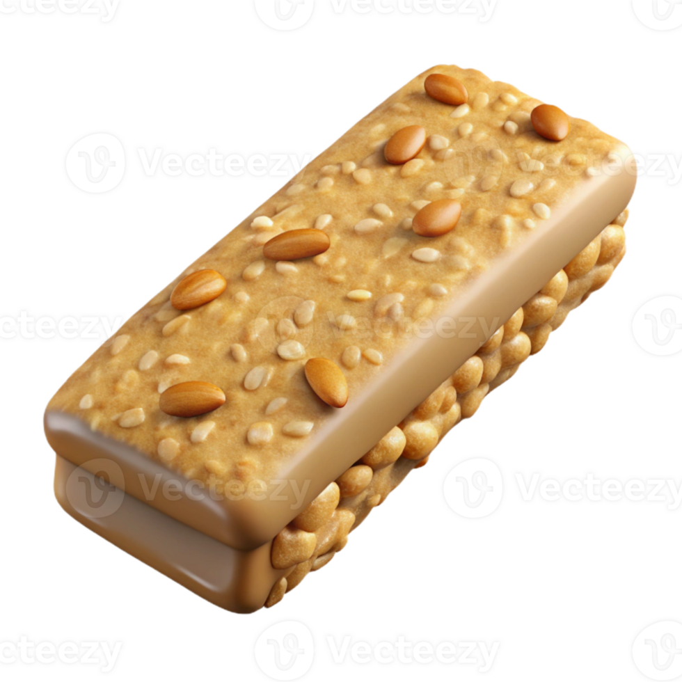 elegant artistic Healthy Granola Bar Oats and Honey Transparent Background genuine png