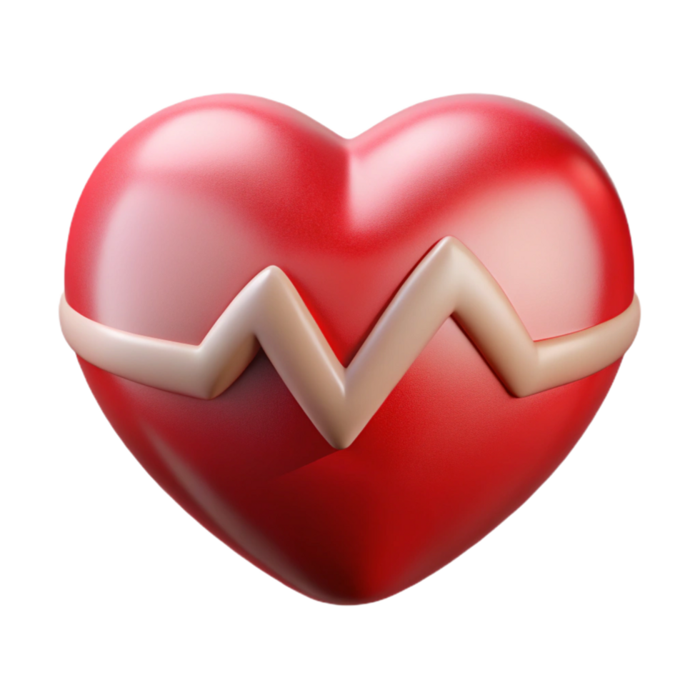 wonderful modern Healthy Heart Icon Cutout with Red Color high quality png