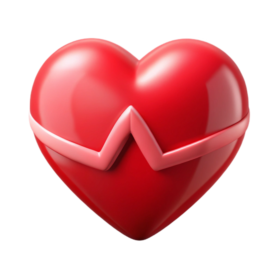 vibrant rustic Healthy Heart Icon Red Gradient Isolated original png