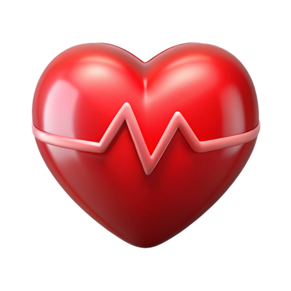 beautiful minimalist Healthy Heart Icon Red Gradient Isolated premium png