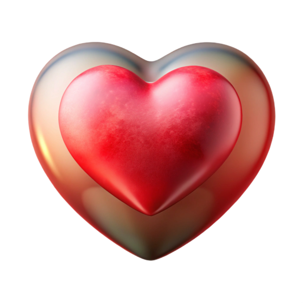 vibrant creative Healthy Heart Icon Red Gradient Isolated professional png
