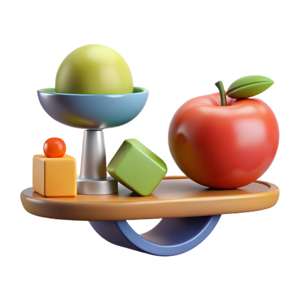 elegant abstract Healthy Lifestyle Concept Balanced Choices Cutout Isolated detailed png