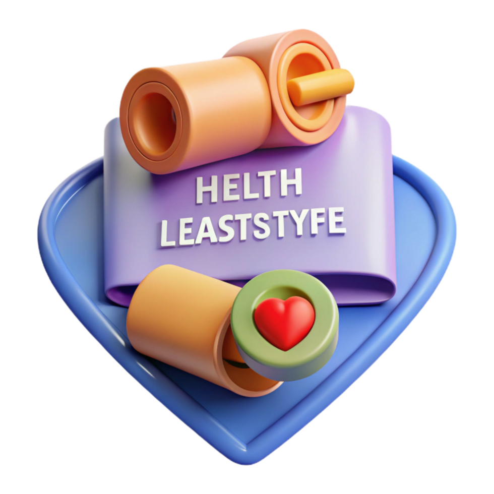 impressive abstract Healthy Lifestyle Banner Isolated with Motivational Quote authentic png