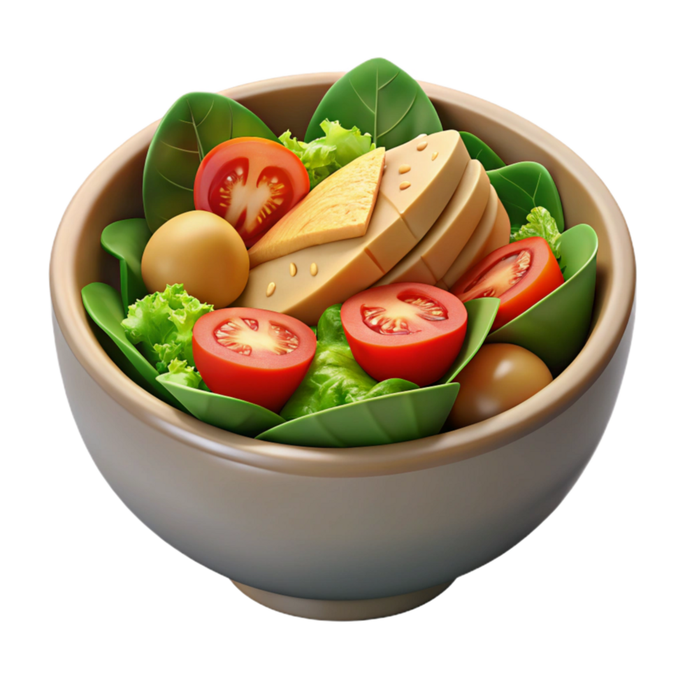 serene classic Healthy Lunch Salad with Grilled Chicken Cutout genuine png
