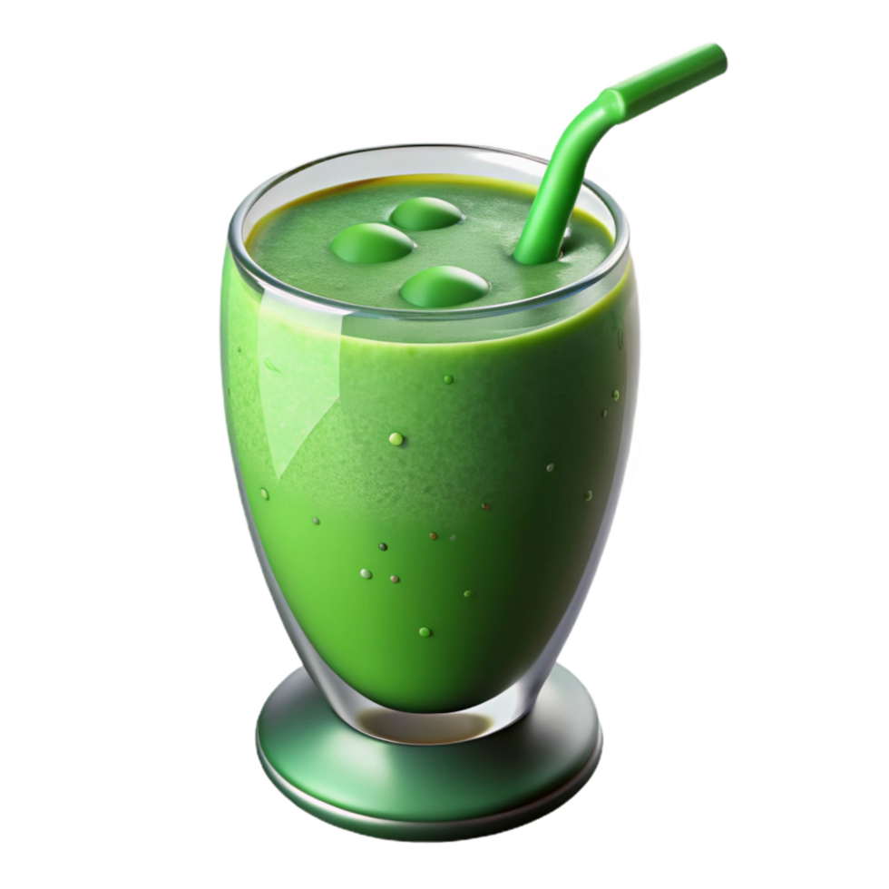 elegant rustic Healthy Smoothie Green Color Transparent Background detailed png