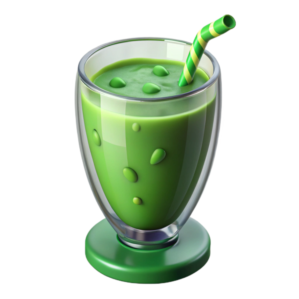 stunning artistic Healthy Smoothie Green Color Transparent Background high quality png