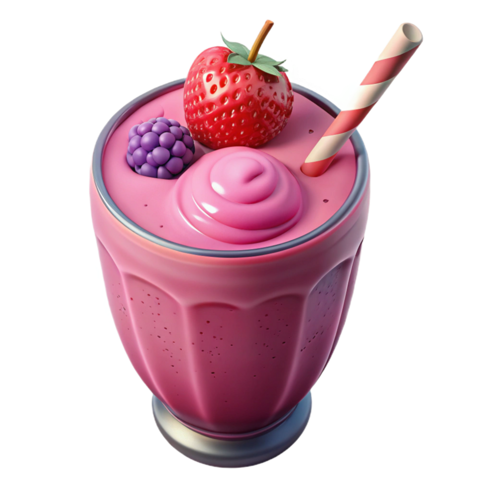 impressive rustic Healthy Smoothie Pink and Berry Flavored Isolated premium png