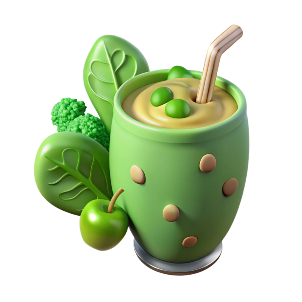 magnificent abstract Healthy Smoothie Cutout with Green Vegetables genuine png