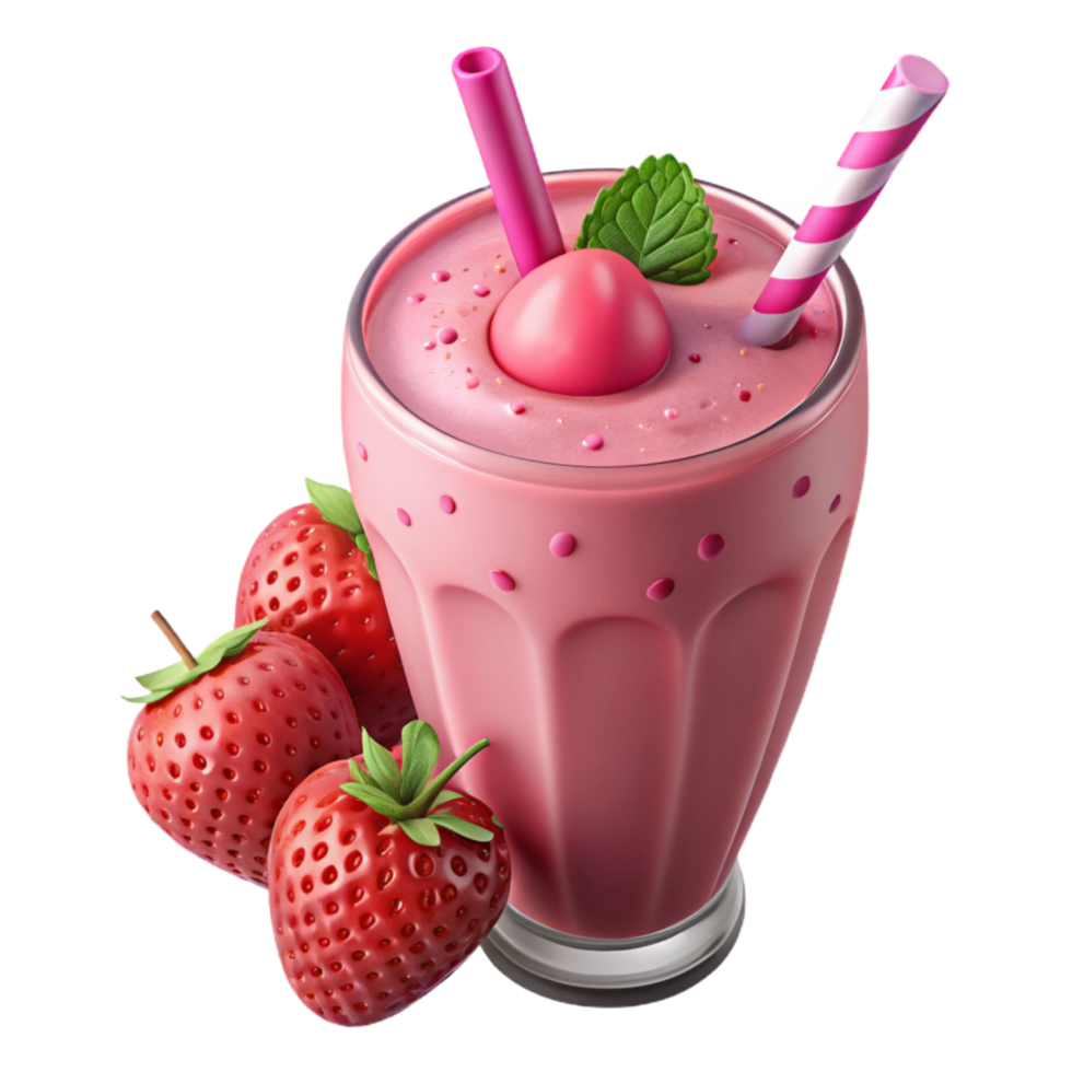 vibrant classic Healthy Smoothie Pink and Berry Flavored Isolated genuine png