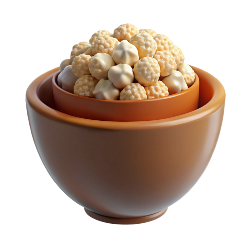 stunning minimalist Healthy Snack Bowl Popcorn Kernels Isolated high resolution png