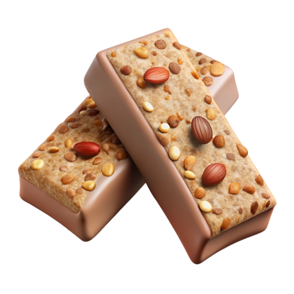 serene minimalist Healthy Snack Bars Cutout with Granola Texture authentic png