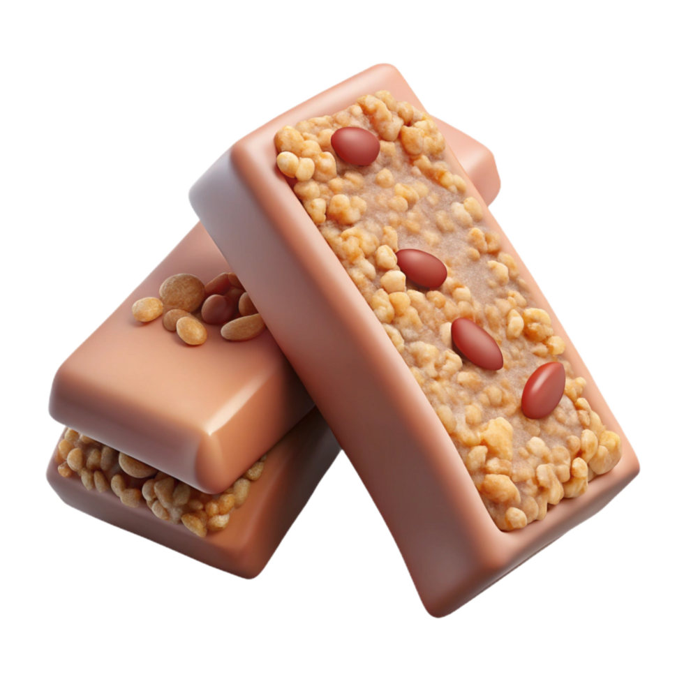 magnificent contemporary Healthy Snack Bars Cutout with Granola Texture high resolution png