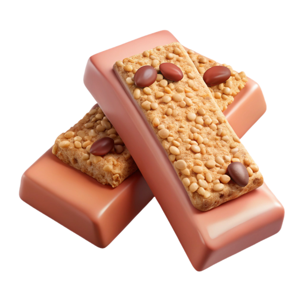 wonderful minimalist Healthy Snack Bars Cutout with Granola Texture original png