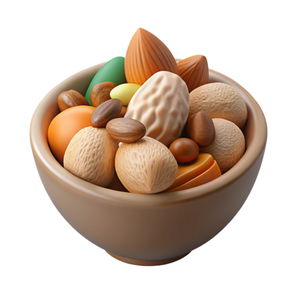 elegant artistic Healthy Snack Mix Nuts and Seeds Transparent Background exclusive png
