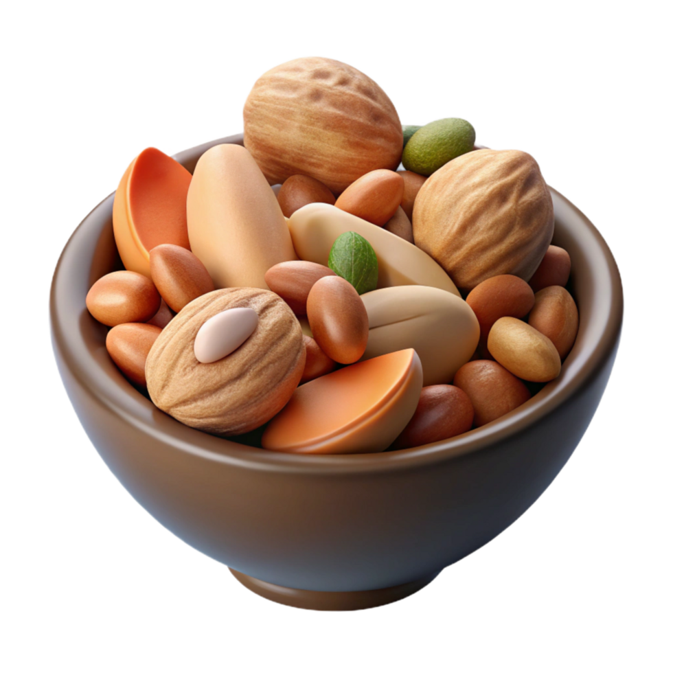 impressive creative Healthy Snack Mix Nuts and Seeds Transparent Background high resolution png