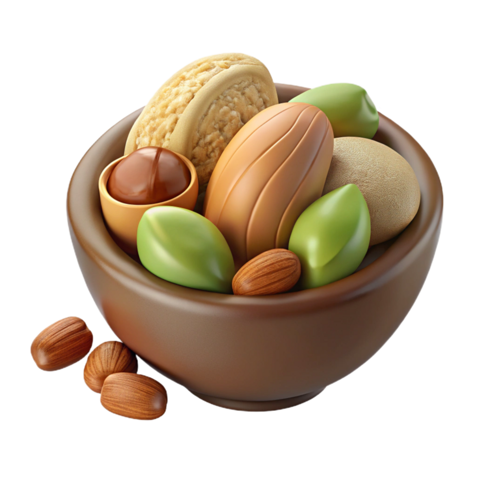 stunning vintage Healthy Snack Nuts and Seeds Transparent Background high quality png