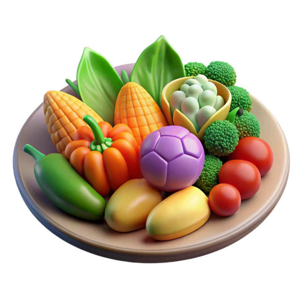 beautiful contemporary Healthy Vegetable Platter Colorful Arrangement Transparent Background authentic png